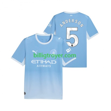 Billige Fotballdrakter Manchester City Elliot Anderson 5 Hjemmedraktsett 2026/27 Kortermet